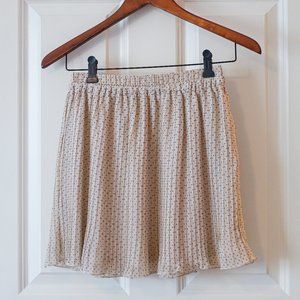 Monki Beige Pleated Mini Skirt